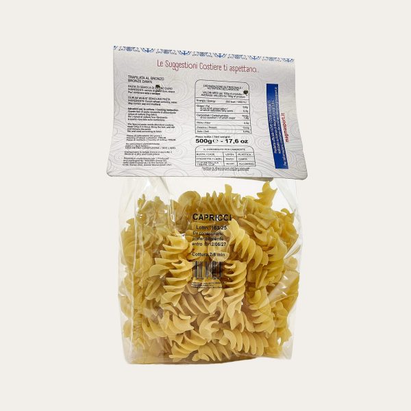 Pasta CAPRICCI i love costa d'Amalfi in collaborazione con pastificio Graziano