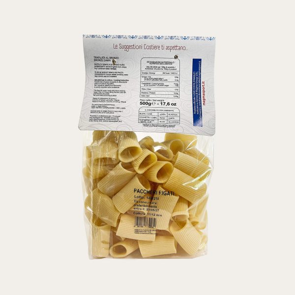 Pasta PACCHERI RIGATI i love costa d'Amalfi in collaborazione con pastificio Graziano